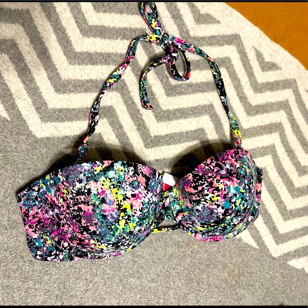 Victoria’s Secret Swim | 36C | Bandeau W/ removable Halter Straps | Swimsuit Top